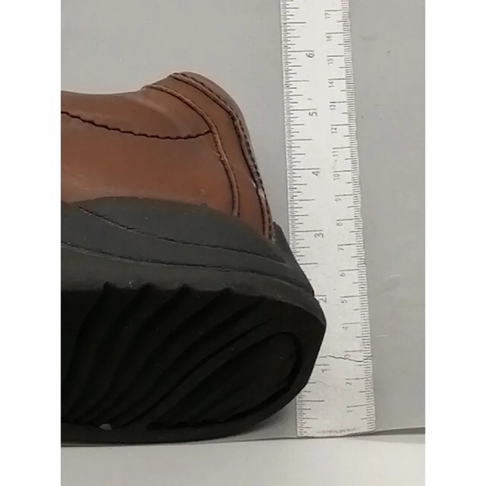 Clarks Mens Derby Shoe Brown Leather Lace Up Round Toe Padded 8.5
